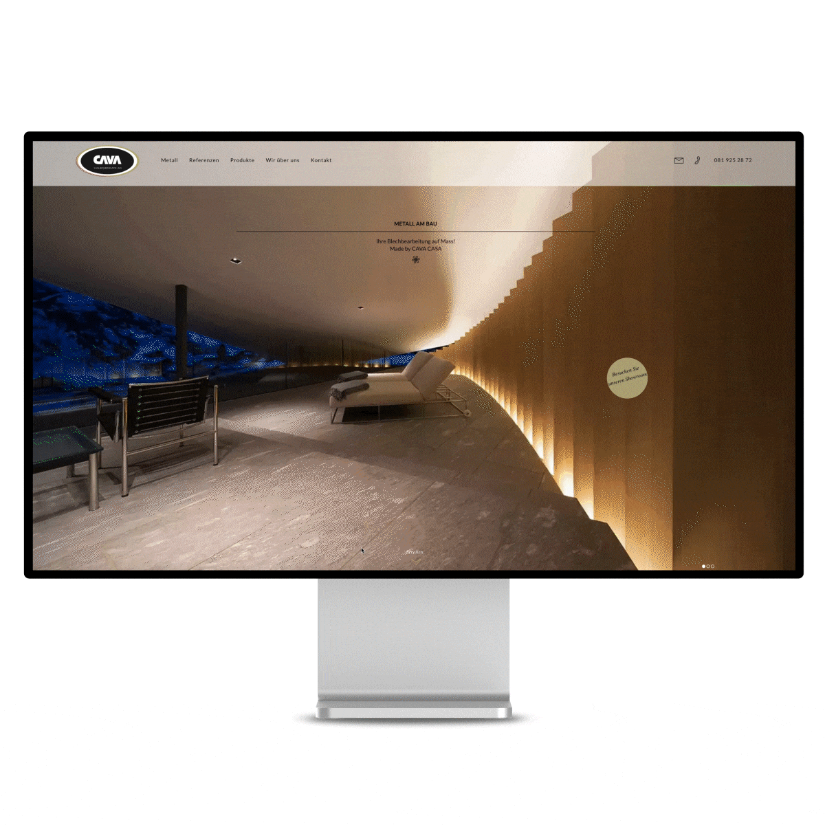 Website CAVACASA durch ATLANTIQ konzipiert und programmiert
